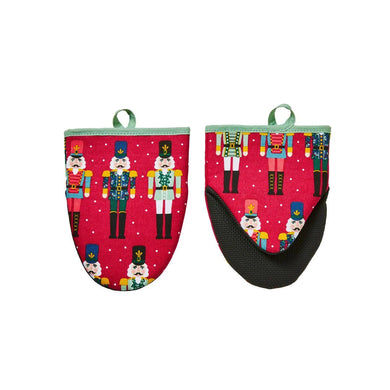Ulster Weavers Recycled Microwave Mitts - Nutcracker Parade (Red)