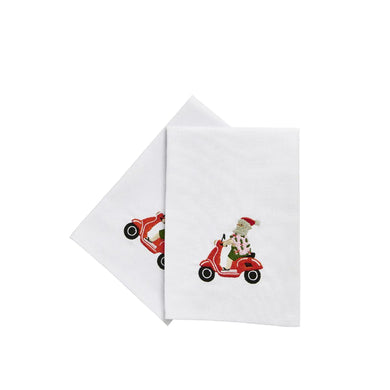 Ulster Weavers Recycled Cotton Napkin (2 pack) - Sunny Santa (Blue)