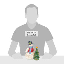 Load image into Gallery viewer, All is Merry and Bright Snowman with Vintage LED Tree