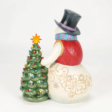 Load image into Gallery viewer, All is Merry and Bright Snowman with Vintage LED Tree