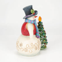 Load image into Gallery viewer, All is Merry and Bright Snowman with Vintage LED Tree