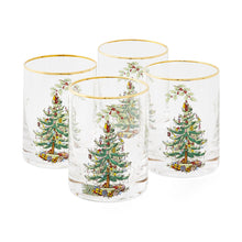 Load image into Gallery viewer, Spode Christmas Tree Set of 4 Lowball Glasses