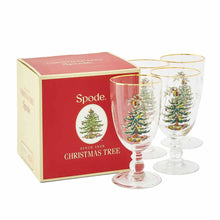 Load image into Gallery viewer, Spode Christmas Tree Set of 4 Goblets