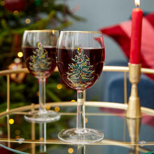 Load image into Gallery viewer, Spode Christmas Tree Set of 4 Wine Glasses