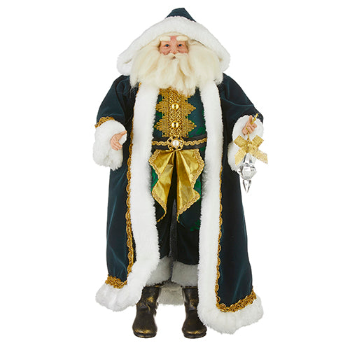 Evergreen And Gold Santa