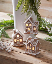 Load image into Gallery viewer, Lighted Gingerbread House Christmas Hanging Ornament