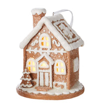 Load image into Gallery viewer, Lighted Gingerbread House Christmas Hanging Ornament