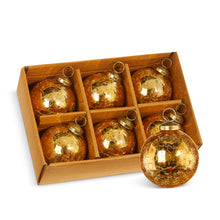 Load image into Gallery viewer, Box Of Gold Crackle Ball Hanging Ornaments