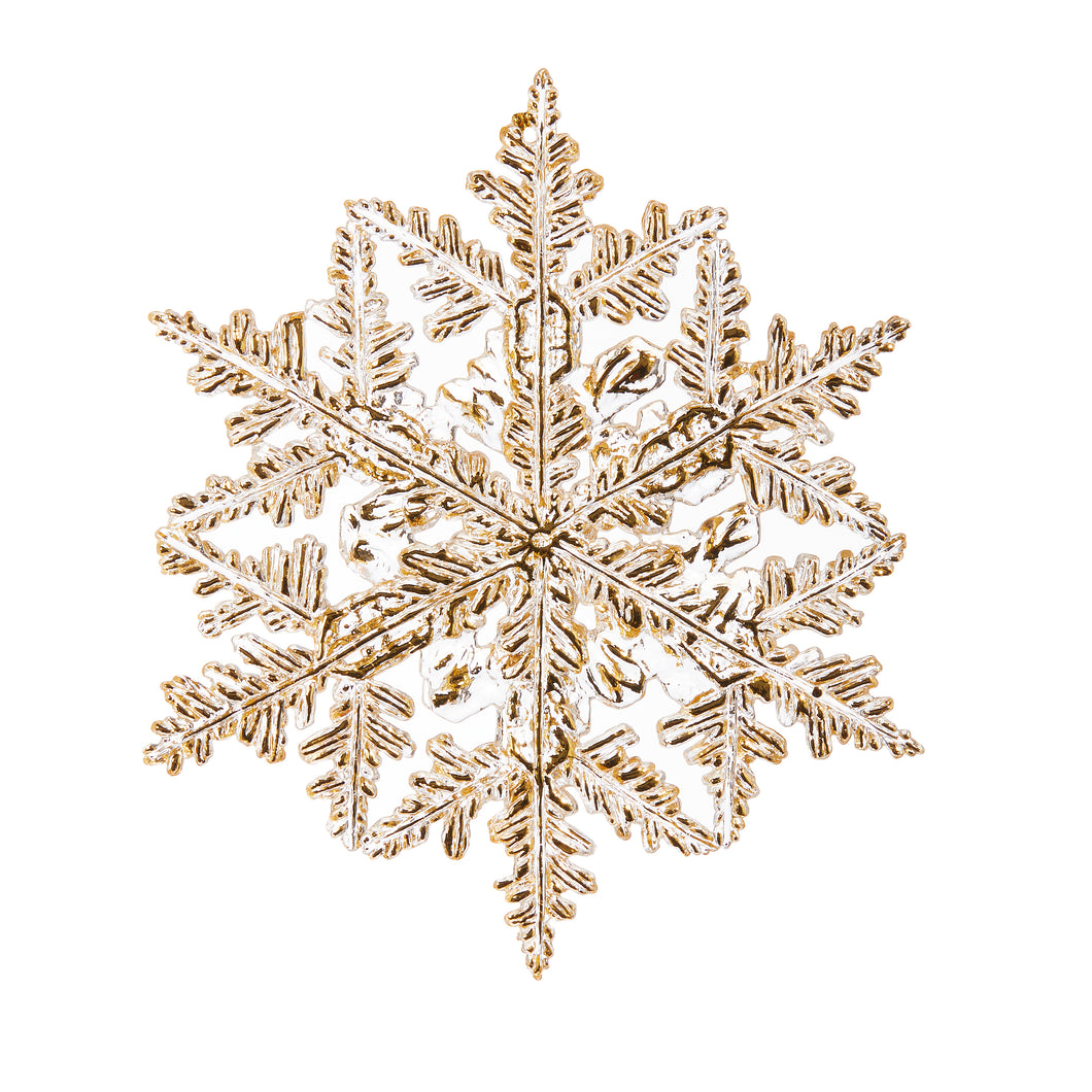 Gold Jeweled Snowflake Hanging Ornament