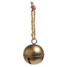 Load image into Gallery viewer, Antique Gold Jingle Bell Hanging Ornament