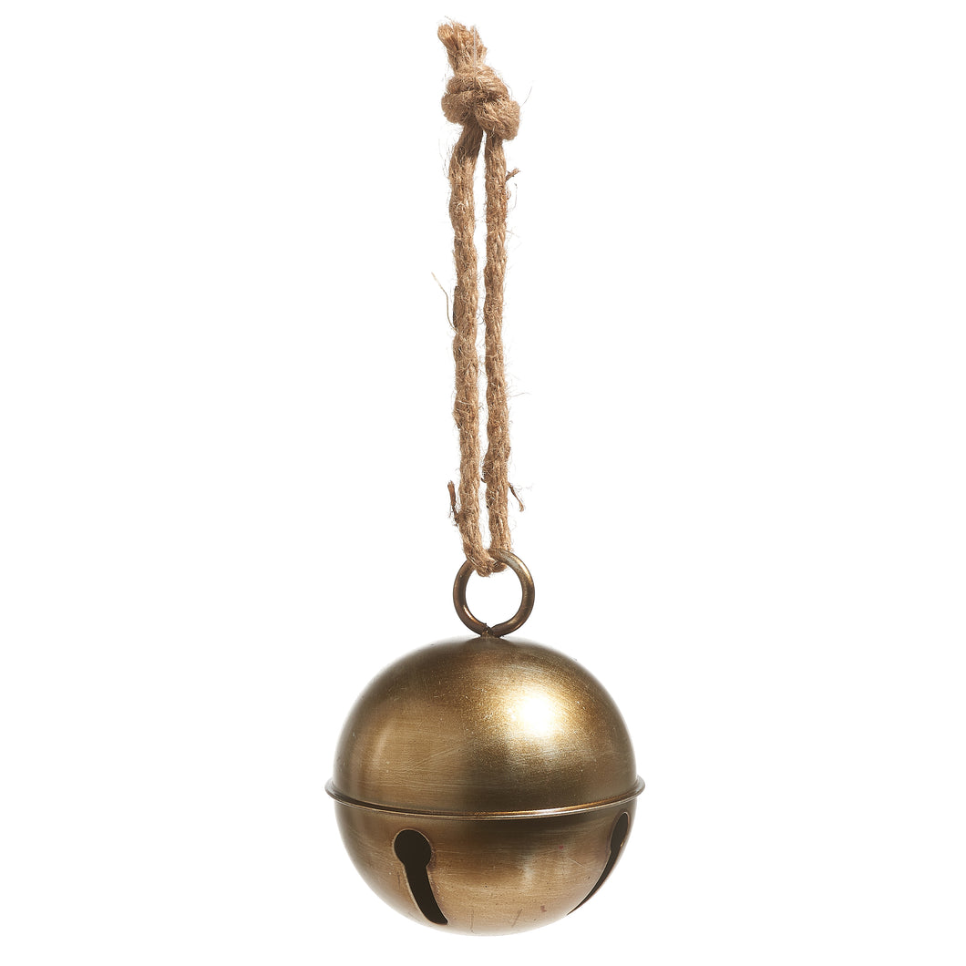 Antique Gold Jingle Bell Hanging Ornament