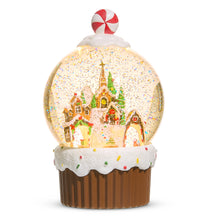 Load image into Gallery viewer, Animated Gingerbread Village Christmas Water Globe