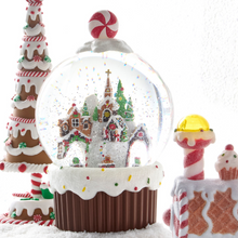 Load image into Gallery viewer, Animated Gingerbread Village Christmas Water Globe