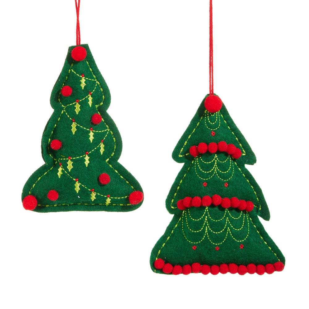 Christmas Tree Felt Hanging Ornaments