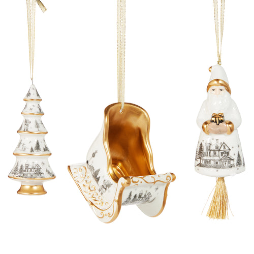 Toile Hanging Ornaments