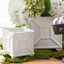 Load image into Gallery viewer, White Bamboo Planter Small