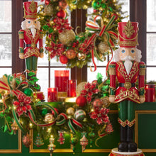 Load image into Gallery viewer, Red and Green Nutcracker Christmas Figure Medium