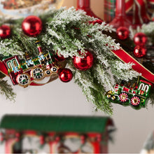 Load image into Gallery viewer, Train Glass Christmas Hanging Ornament