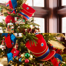 Load image into Gallery viewer, Red Nutcracker Hat Christmas Tree Topper