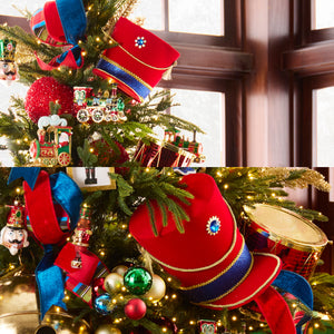 Red Nutcracker Hat Christmas Tree Topper
