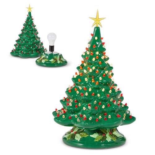 Lighted Vintage Green Tree