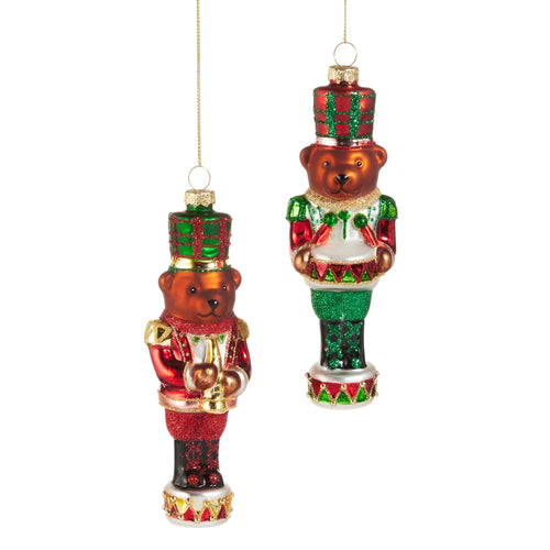 Teddy Nutcracker Hanging Ornaments