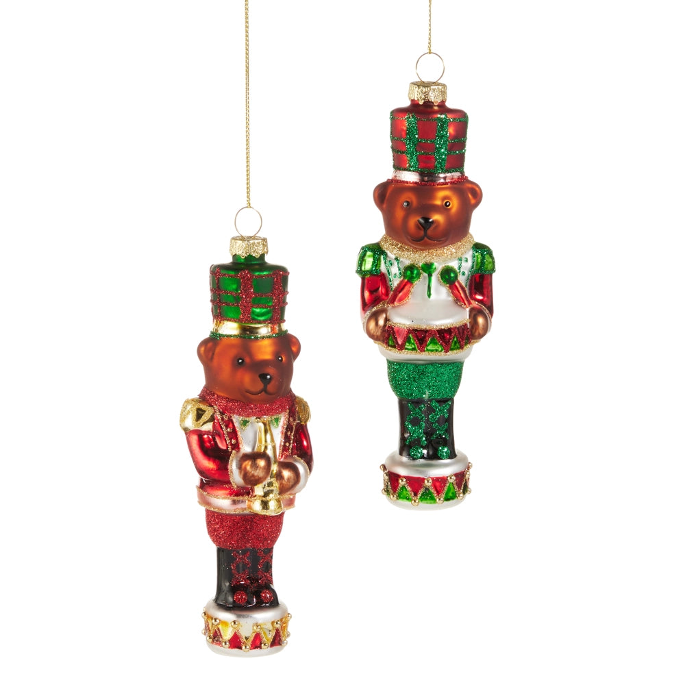 Teddy Nutcracker Hanging Ornaments