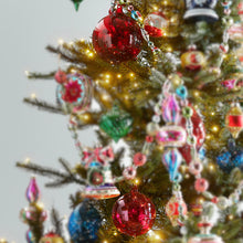 Load image into Gallery viewer, Red Opaque Blown Glass Ball Christmas Hanging Ornament