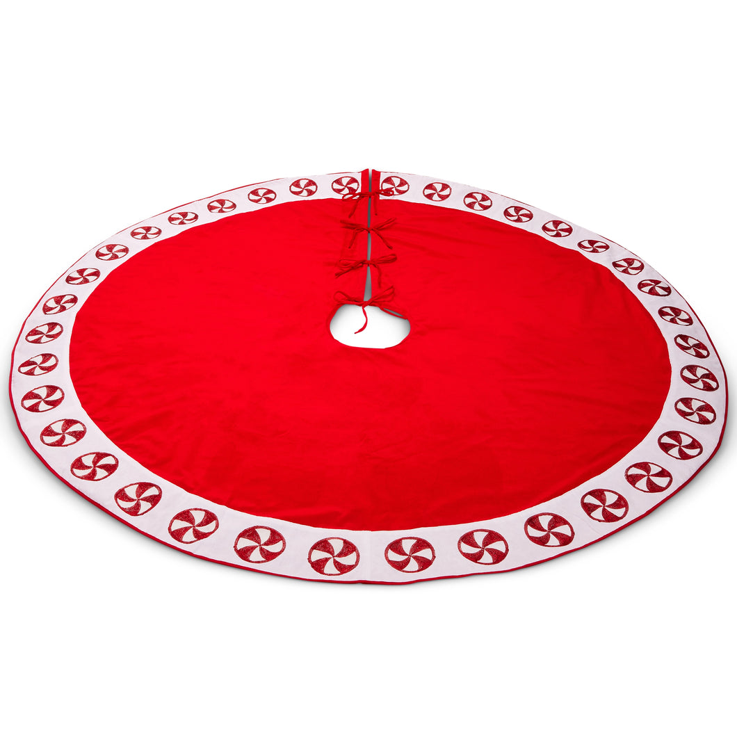 Peppermint Christmas Tree Skirt