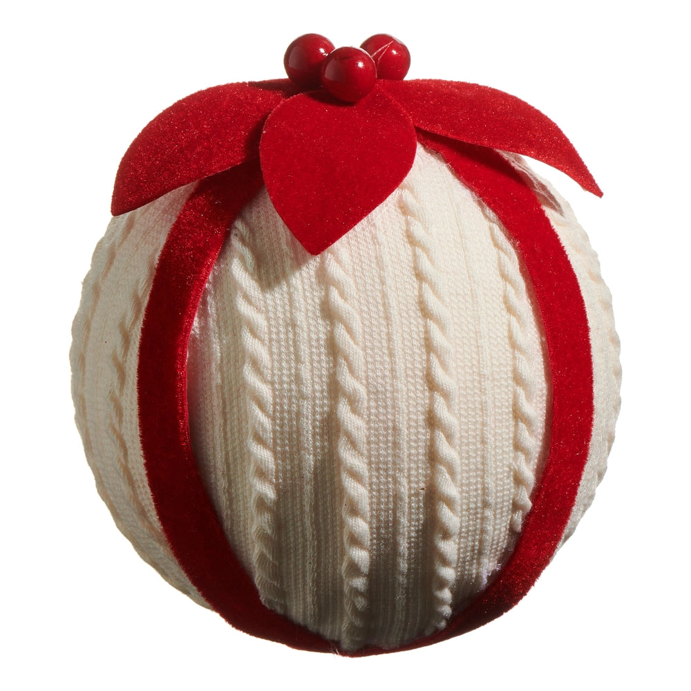 White Knit Hanging Ornament