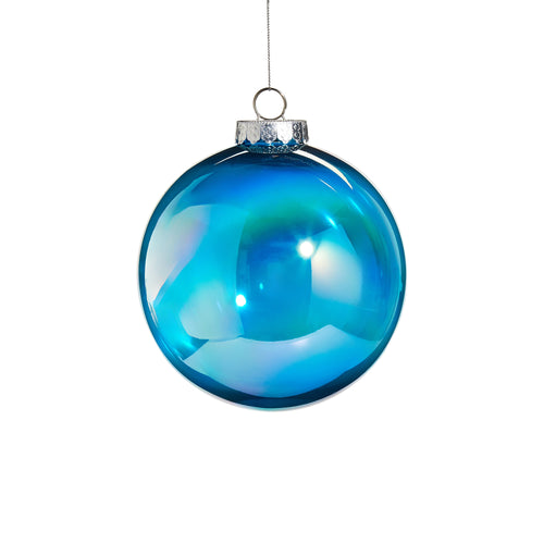 Bright Blue Iridescent Ball 16cm