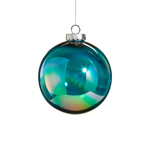 Teal Iridescent Ball 16cm