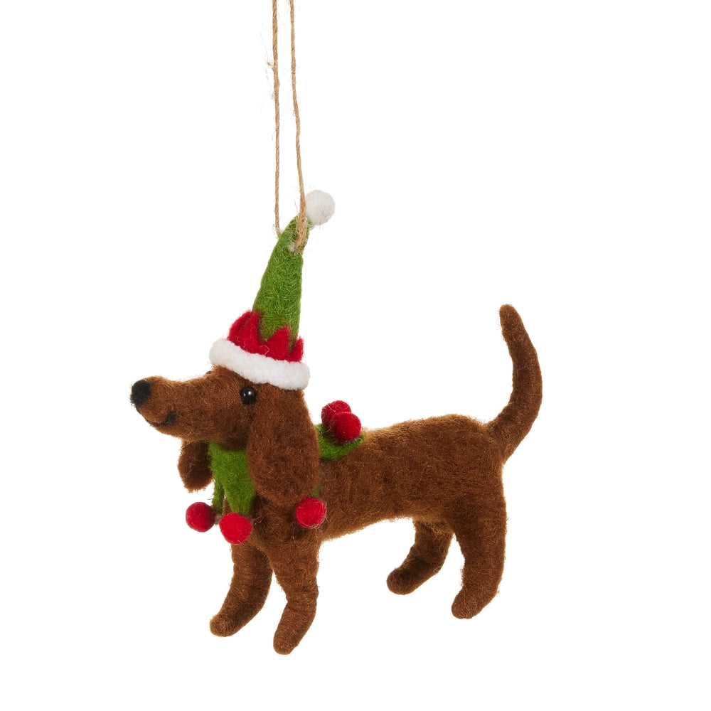 Christmas Dog Hanging Ornament