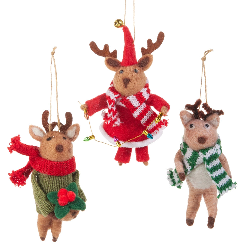 Dressed Deer Hanging Ornament