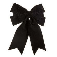 Load image into Gallery viewer, Black Velvet Bow Ornament Large