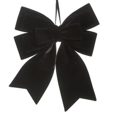 Load image into Gallery viewer, Black Velvet Bow Ornament Large