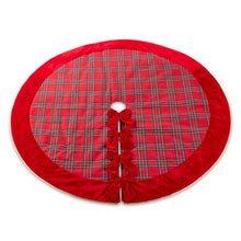 Load image into Gallery viewer, Plaid Tree Skirt RED