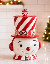 Load image into Gallery viewer, Top Hat Snowman Cookie Jar