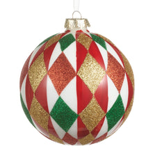Load image into Gallery viewer, Harlequin Pattern Ball Ornament