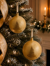Load image into Gallery viewer, Champagne Glitter Ball Ornament - Large