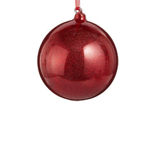 Load image into Gallery viewer, Red Glitter Ball Ornament - Large