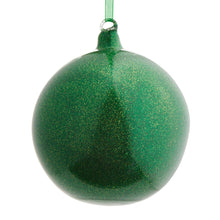Load image into Gallery viewer, Green Glitter Ball Ornament - Large