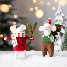 Load image into Gallery viewer, Green Mice Ornament