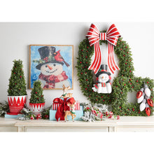 Load image into Gallery viewer, Red and White Stripe Bow XL