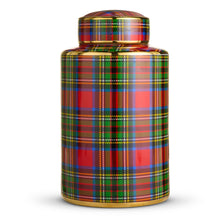 Load image into Gallery viewer, Tartan Plaid Decorative Jar