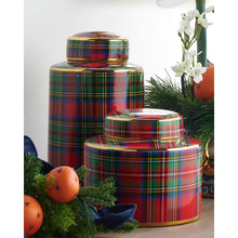 Load image into Gallery viewer, Tartan Plaid Decorative Jar
