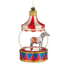 Load image into Gallery viewer, Eric Cortina Carnival Globe Ornament - Zebra