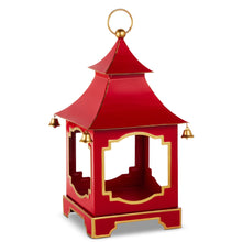 Load image into Gallery viewer, Red and Gold Bell Pagoda Lantern