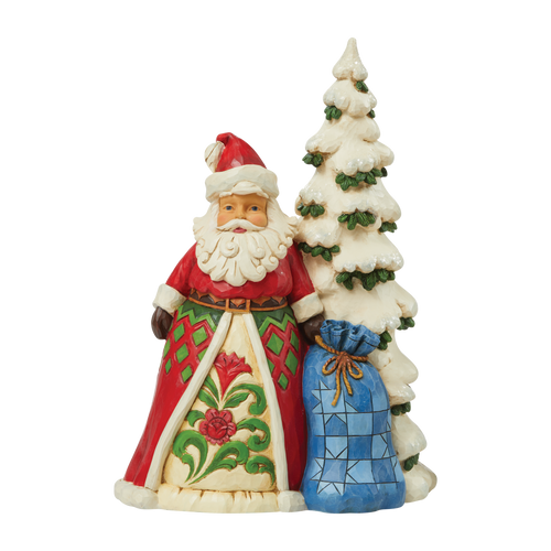 Santa Next To Tree with Toybag