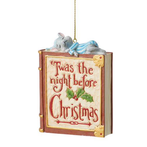 Jim Shore Twas the Night Book with Mouse Hanging Ornament